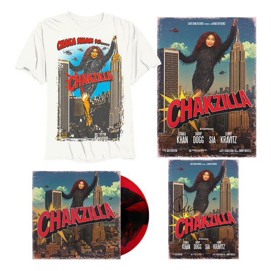 CHAKA KHAN: VINYL TEE POSTER BUNDLE + SIGNED A4 PRINT