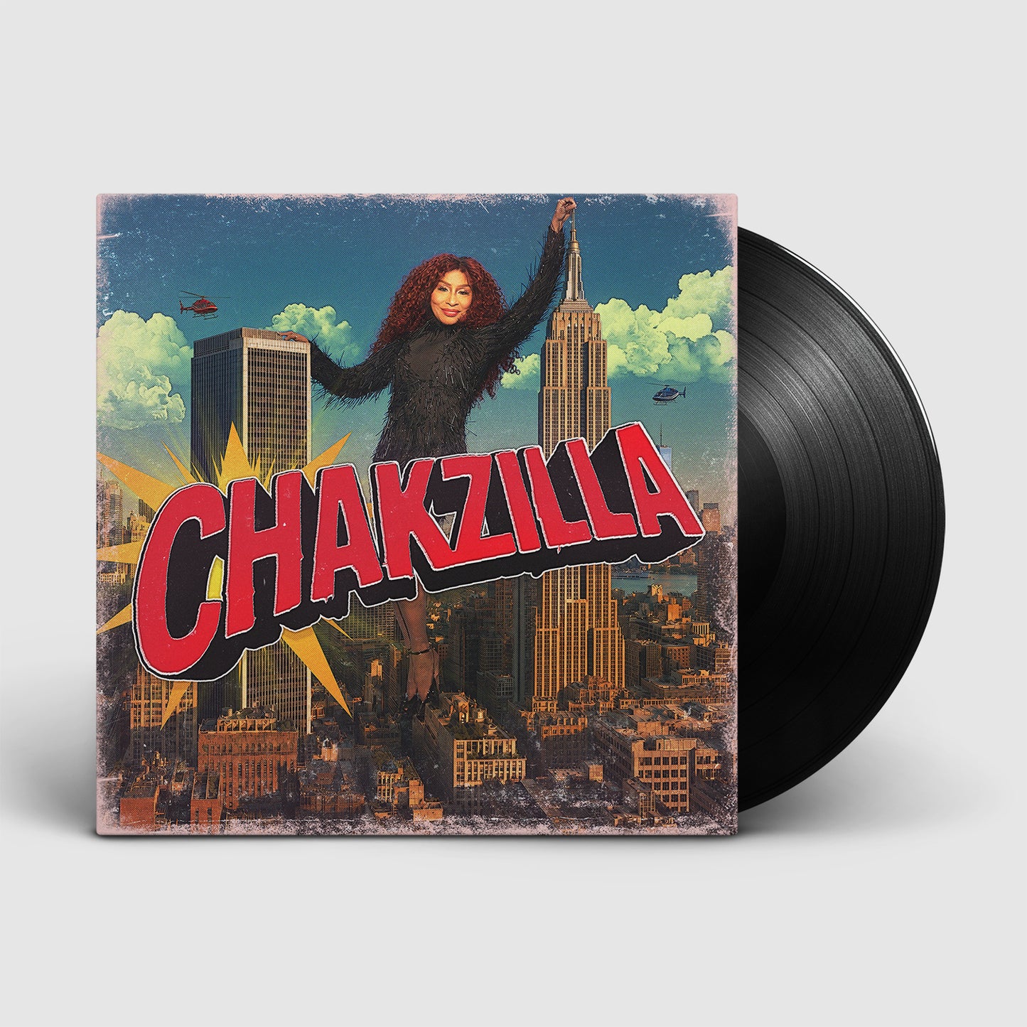CHAKA KHAN - CHAKZILLA ALBUM BLACK ECO LP + SIGNED A4 PRINT
