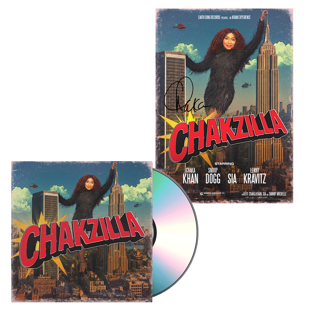 CHAKA KHAN - CHAKZILLA CD + SIGNED A4 PRINT
