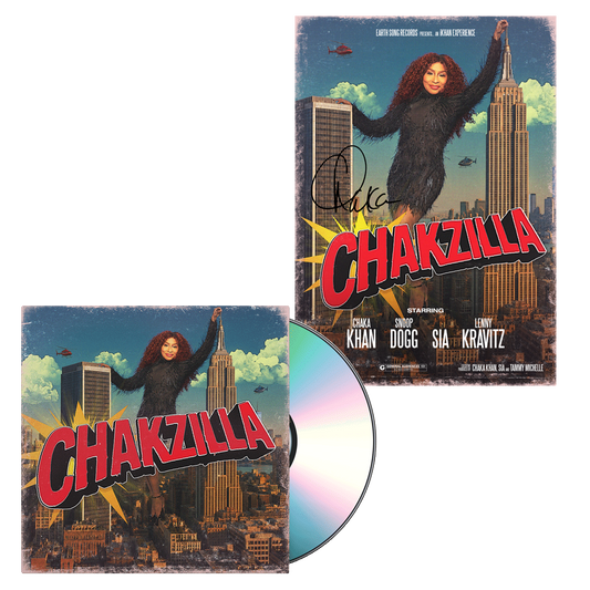 CHAKA KHAN - CHAKZILLA CD + SIGNED A4 PRINT