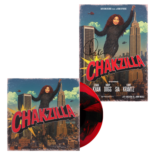 CHAKA KHAN - CHAKZILLA ALBUM INKPLOSION LP + SIGNED A4 PRINT